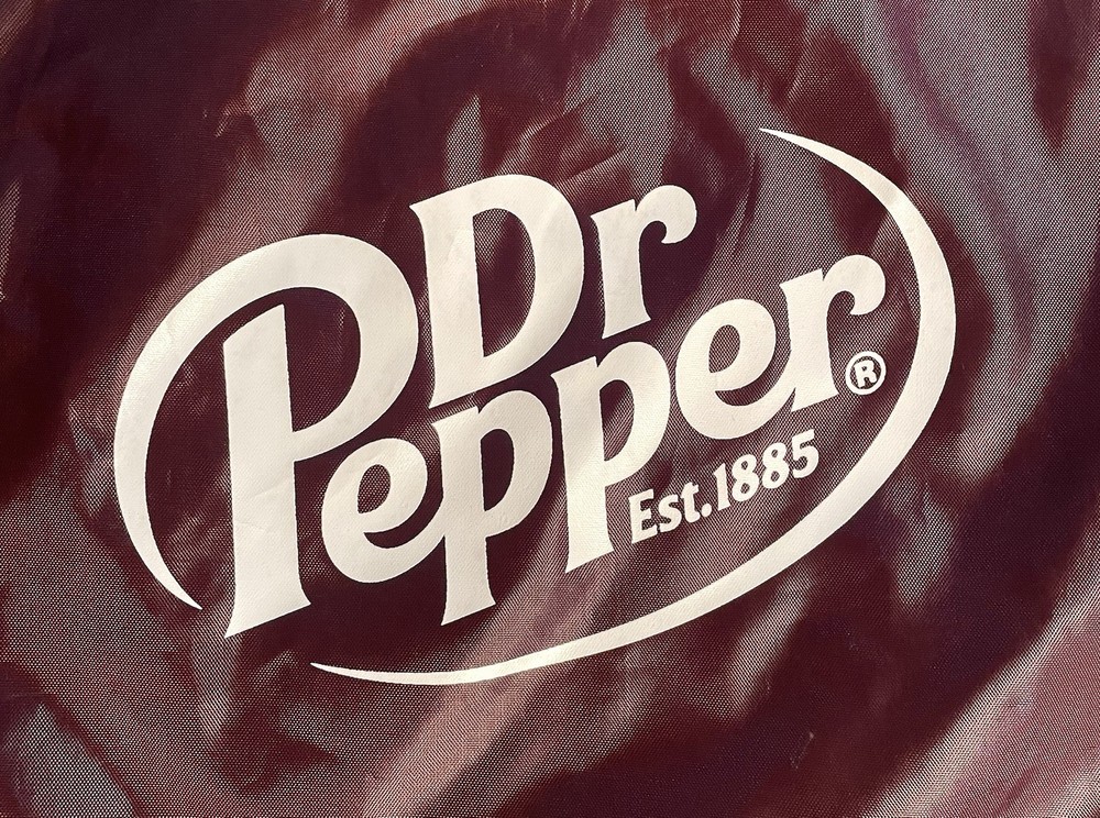 Dr Pepper Drawstring Backpack Maroon Cinch Bag