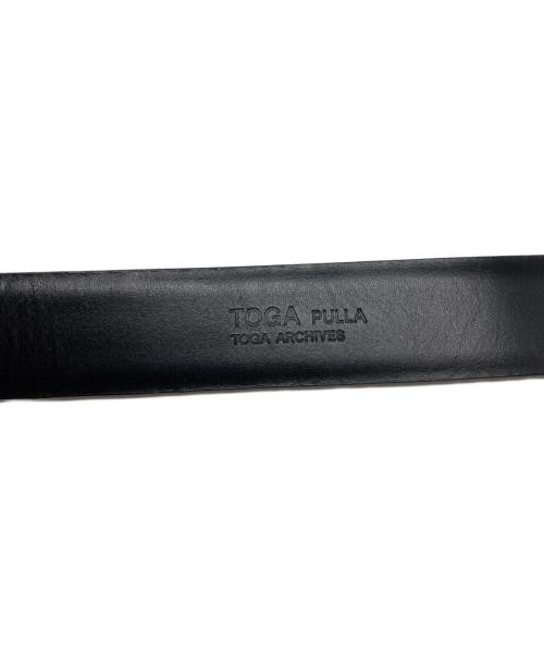 TOGA PULLA double buckle belt black