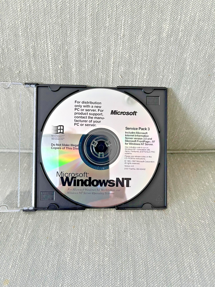 Microsoft Windows NT Service Pack 3 For Workstation PC CD-ROM