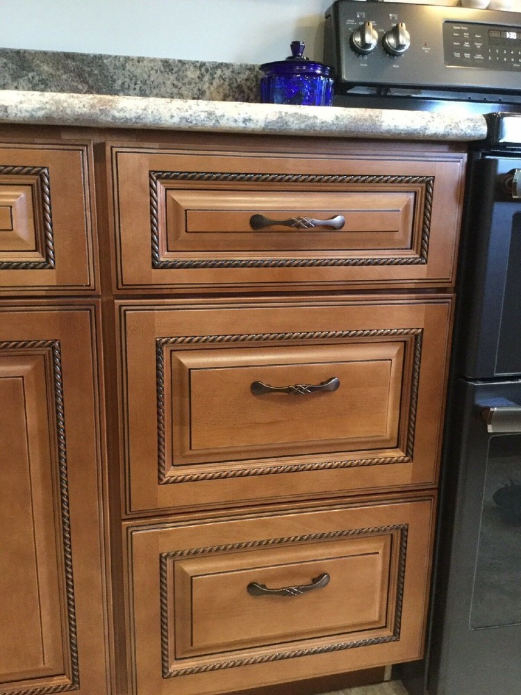 Braided Oil Rub Bronze 3" CC Kitchen Cabinet Drawer Hardware Pull Handle Screws