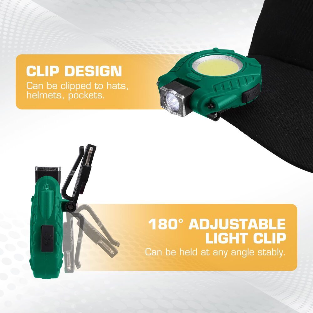 EverBrite Rechargeable COB Keychain Work Light 2Pack Magnetic Flashlight 6 Modes