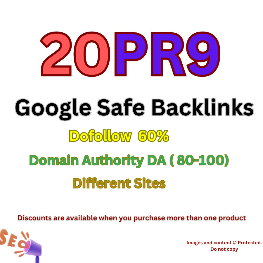 80+ DA 20 PR9 High-Quality SEO Domain Authority dofollow Permanent Backlinks