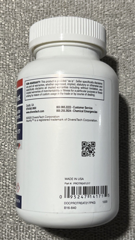 Asurity PROTREAT 200 Drain Pan Treatment 200 Tablets Jar Odor Overflow Control