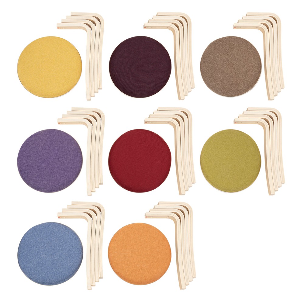 Stackable Stools, Stackable Round Stools, Set of 8 Stacking Wooden Stools NEW