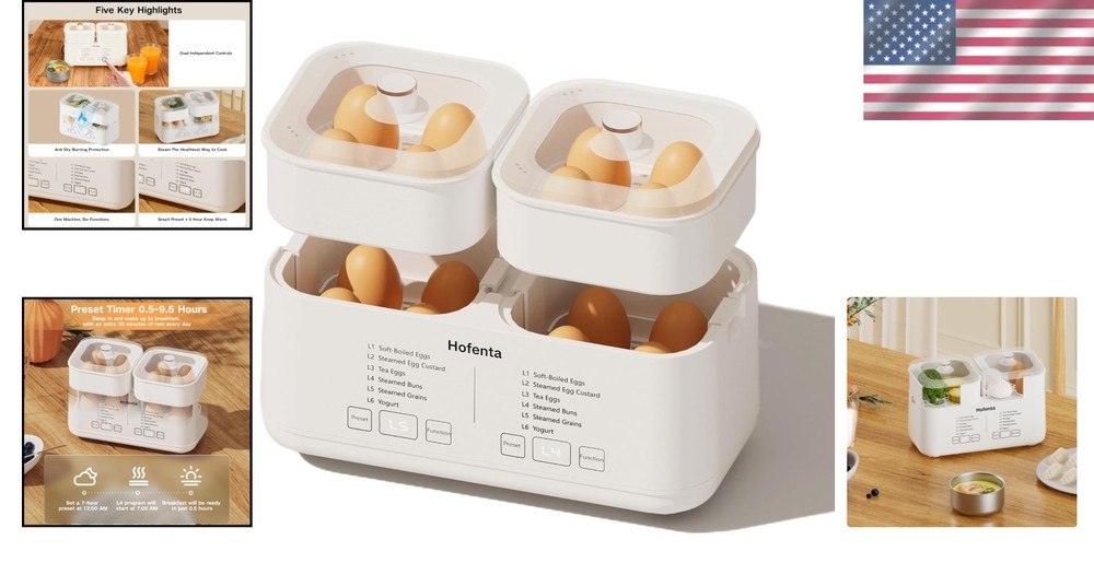 Evoloop Rapid Egg Cooker Electric 16 Eggs Capacity, Soft, Medium, Hard Boiled, P