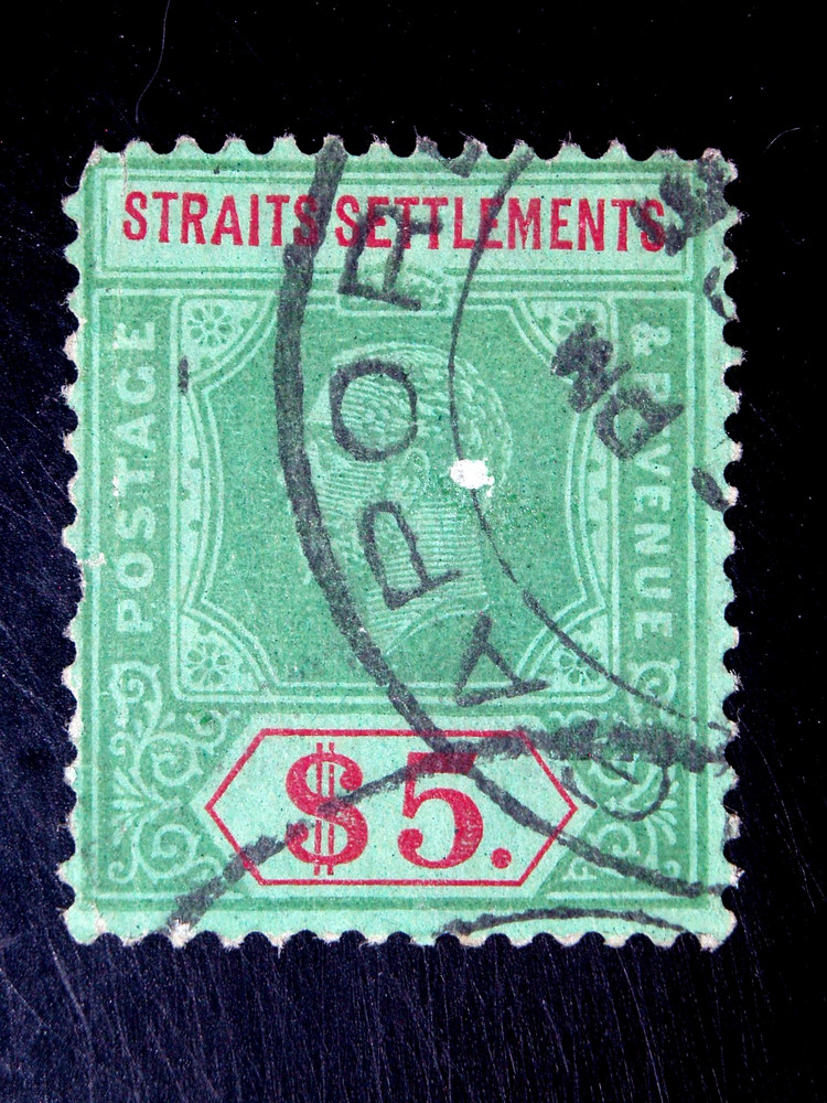 STRAITS  SETTLEMENTS  1  USED  STAMP  SC # 201