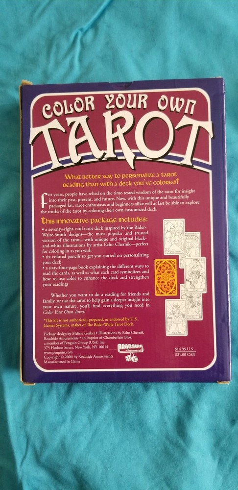 Color Your Own TAROT 78 Card Deck