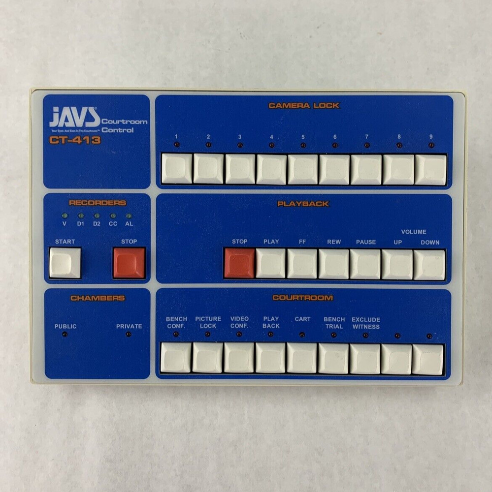 JAVS CT-413 Courtroom Control Audio Interface Untested