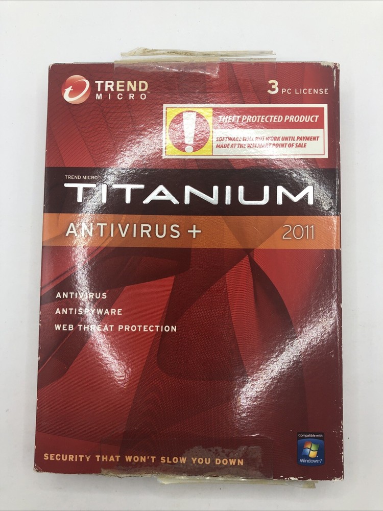 Trend Micro Titanium Antivirus Software + Antispyware Web Threat Protection NEW