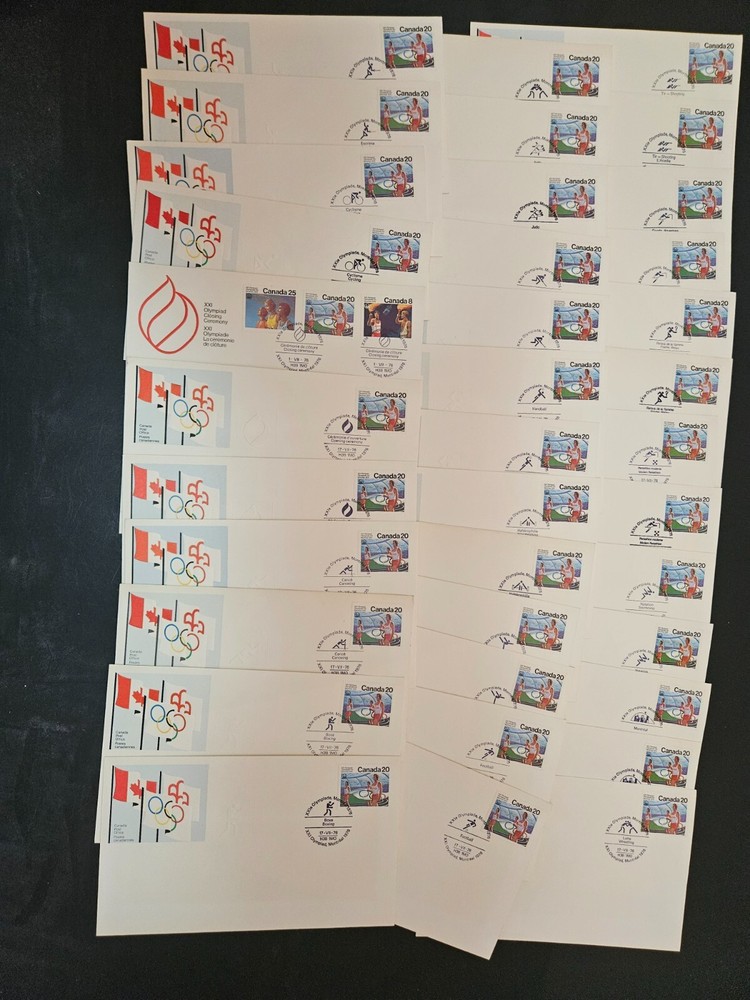 Canada First day cover 1976 (94 in all)