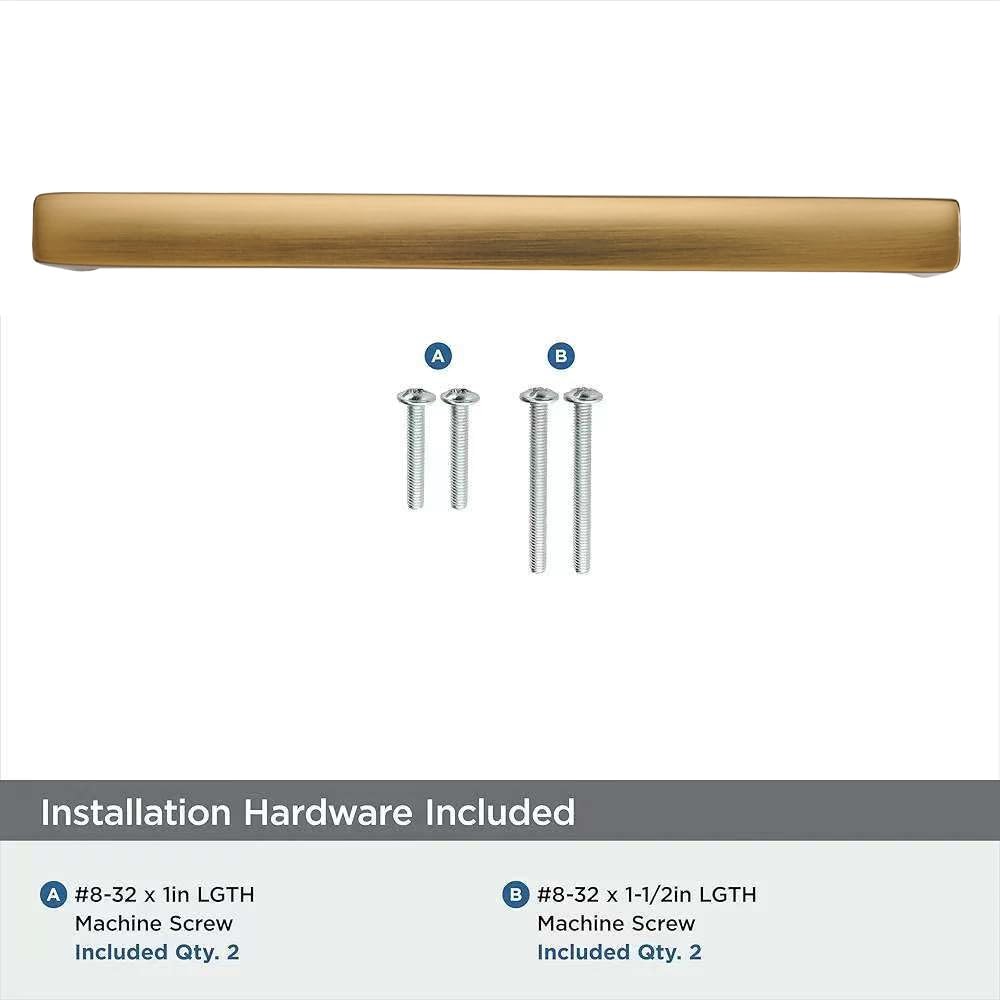 3 Pack Solid Handles Appliance Handle Pull 12-Inch(305mm) Satin Brass Cabinet...