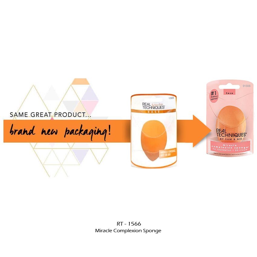 1 REAL TECHNIQUES Miracle Complexion Sponge "RT-1566" *Joy's cosmetics*