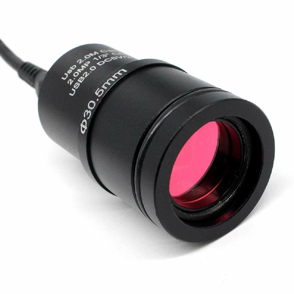 2.0MP Microscope Camera USB Electronic Eyepiece w/ 30MM 30.5MM Adapter Rings