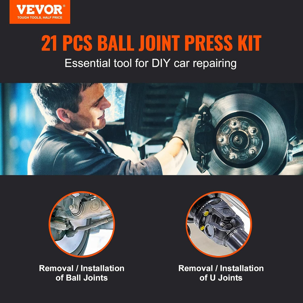 Ball Joint Press Kit, 21 Pcstool Kit, C-Press Ball Joint Remove and Install Tool