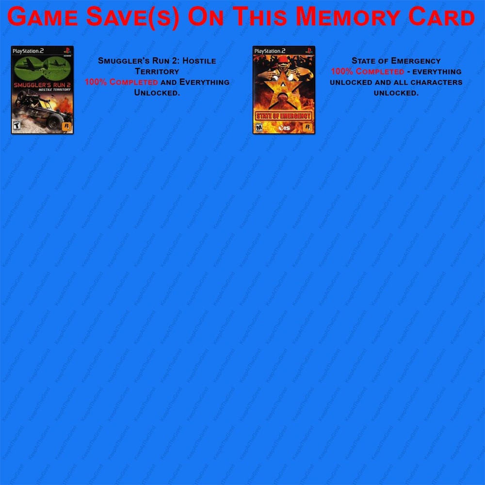 Max Payne Official Memory Card Unlocked Saves