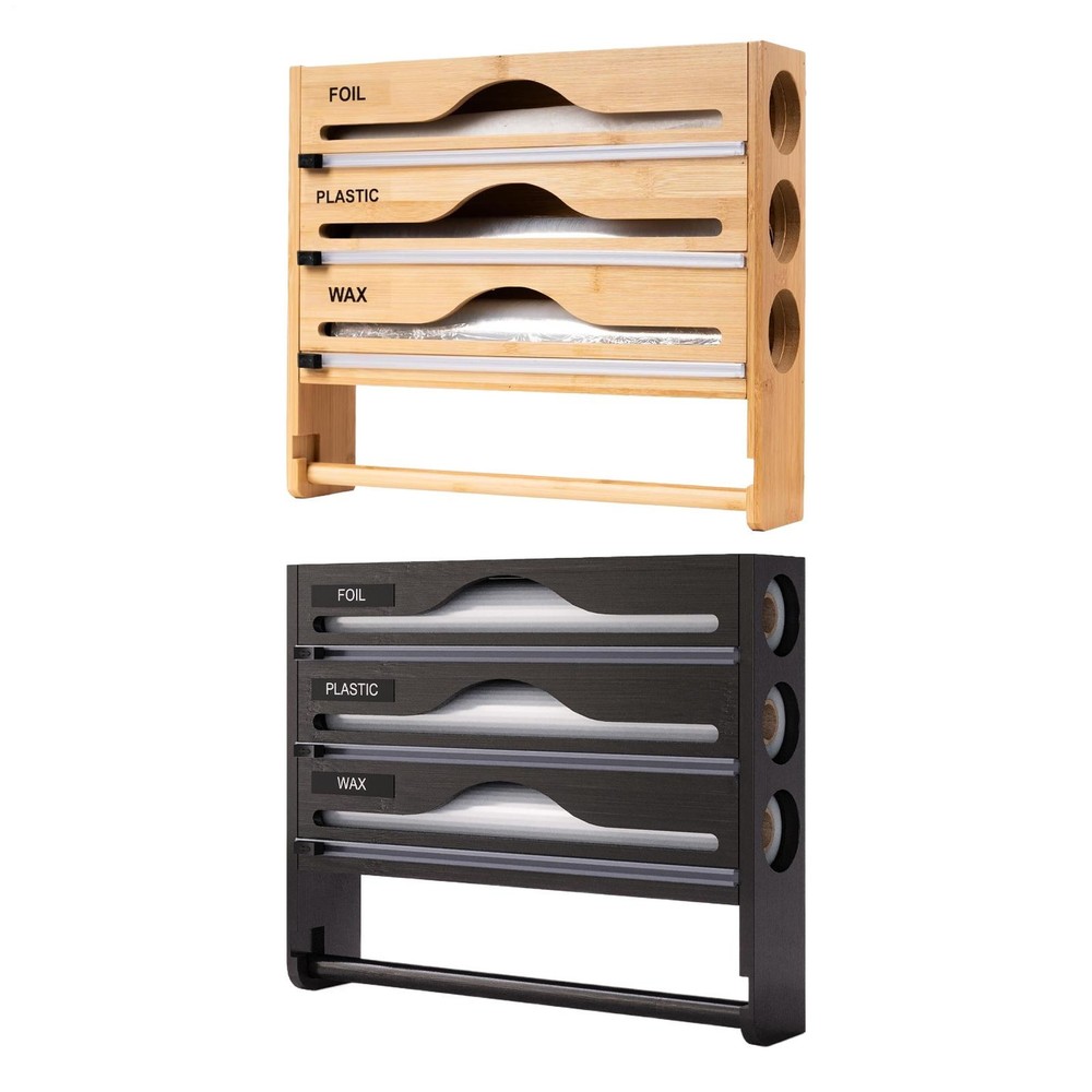 Wrap Organizer With Cutter Wrap Dispenser With Cutter And Labels