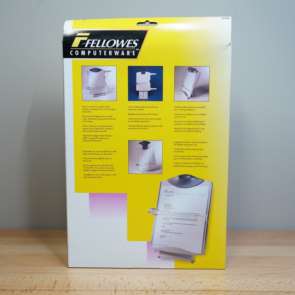 Fellowes 22100 Premium Copyholder Ergonomically Designed New In Box