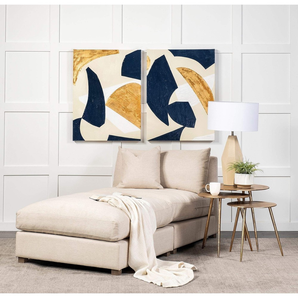 21 Gold Metal Round End Table