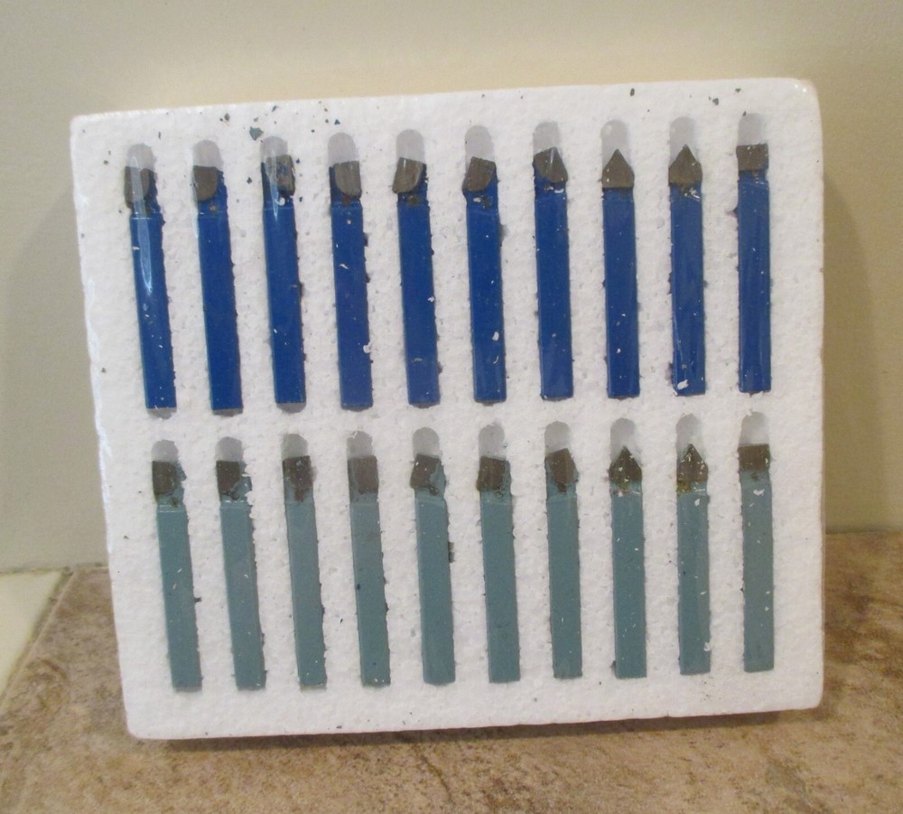 20 pcs 1/4" Carbide Tip Tipped Cutter Tool Bits - NIP