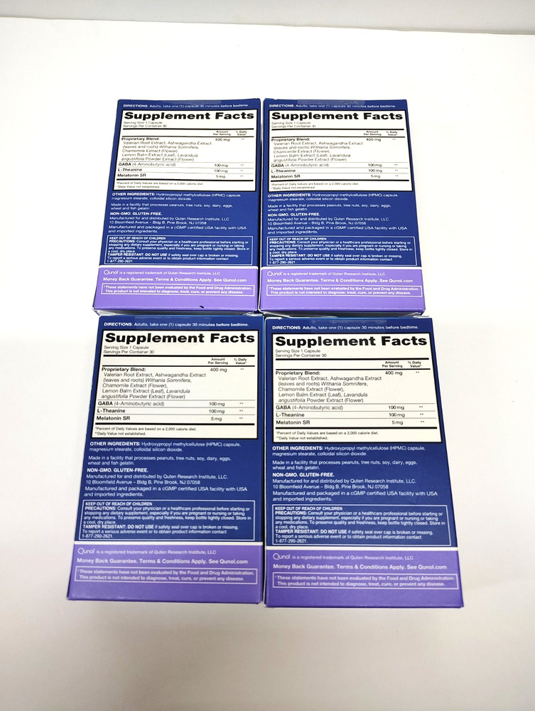 4-PACK Qunol Sleep Support Complex 5:1 Time Release Melatonin 30ct EACH- 03/26