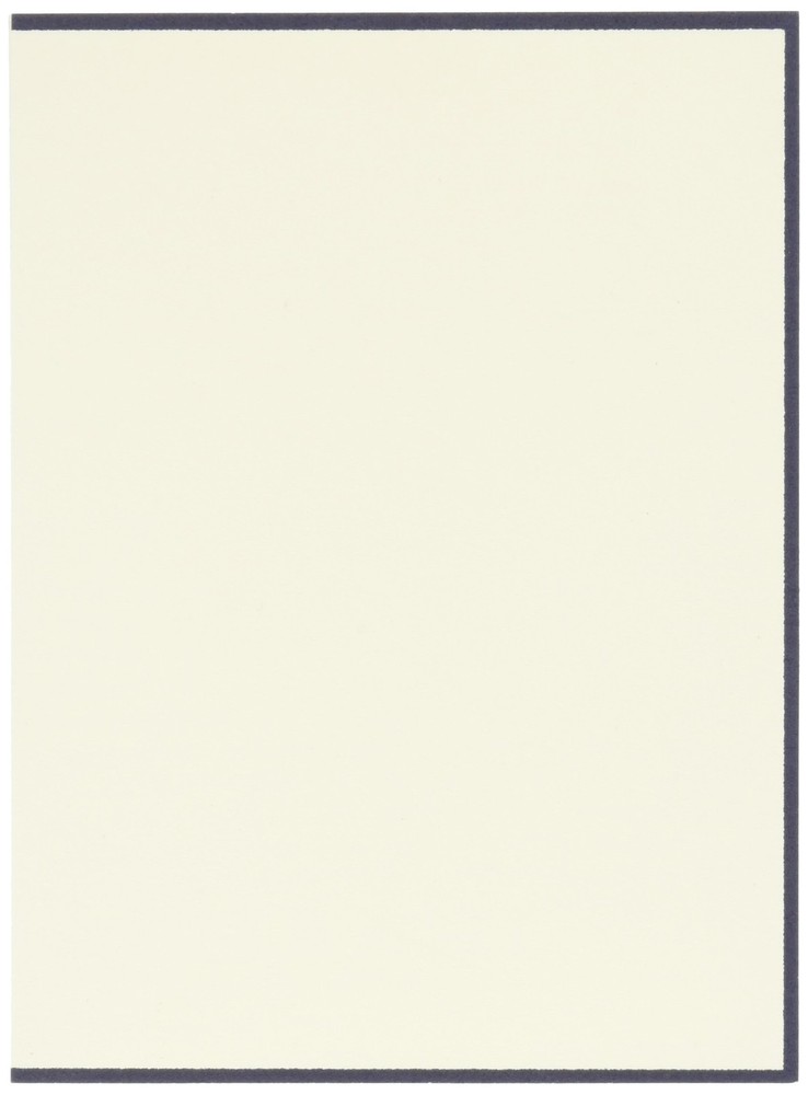 Crane & Co. Navy Bordered Fleur De Lis Ecruwhite Note (CF1429)