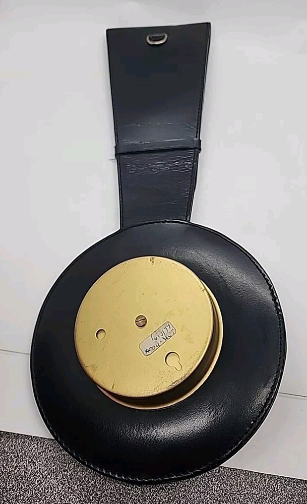 UNIQUE VINTAGE BRASS BAROMETER HAND-CRAFTED LEATHER,