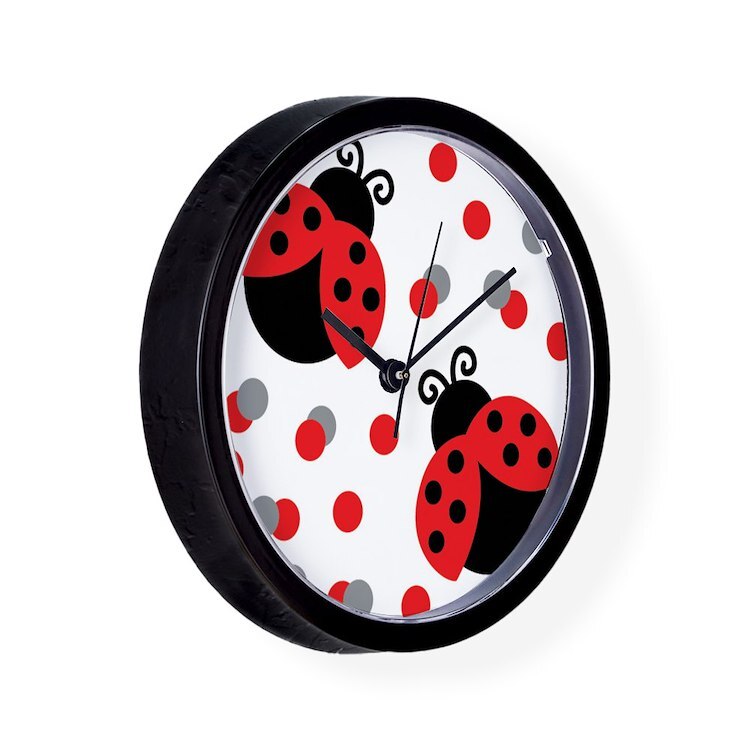 CafePress LADYBUG DUO 10" Wall Clock (1321546275)