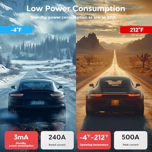 Kill Switch for Car - 12V Remote Battery Disconnect Switch Smart Blue LED