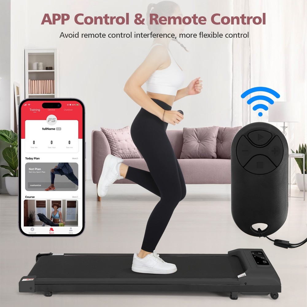 Upgraded Smart Treadmill Work with APP&Remote 2.5Hp Powerful Treadmill Machine~~
