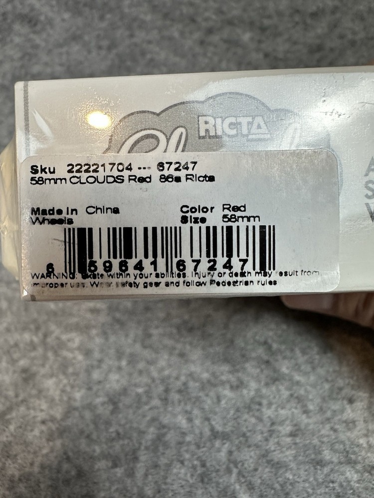 Ricta Clouds 58mm 86D Skateboard Wheels