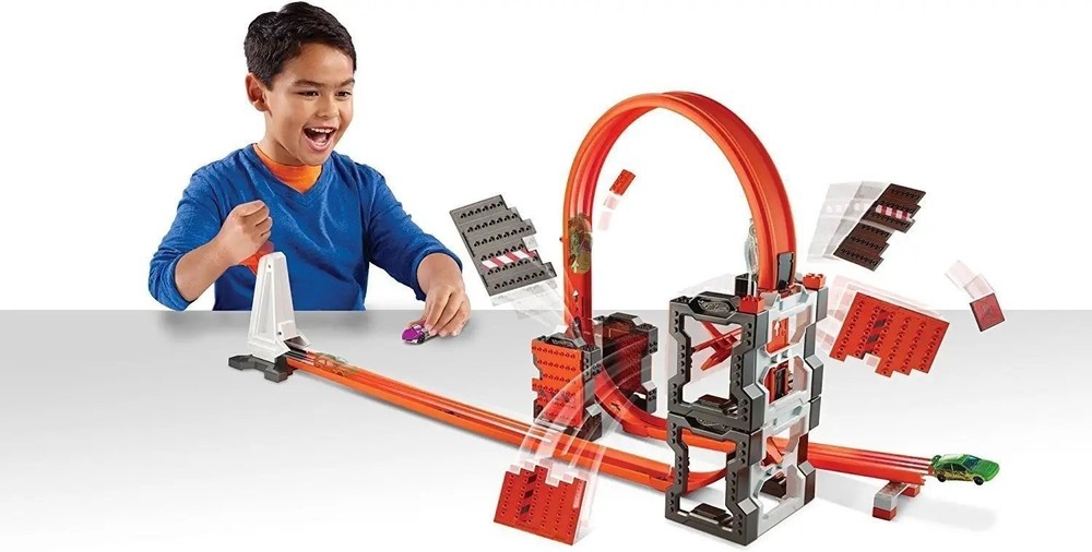 Hot Wheels Track Builder Construction Crash Kit