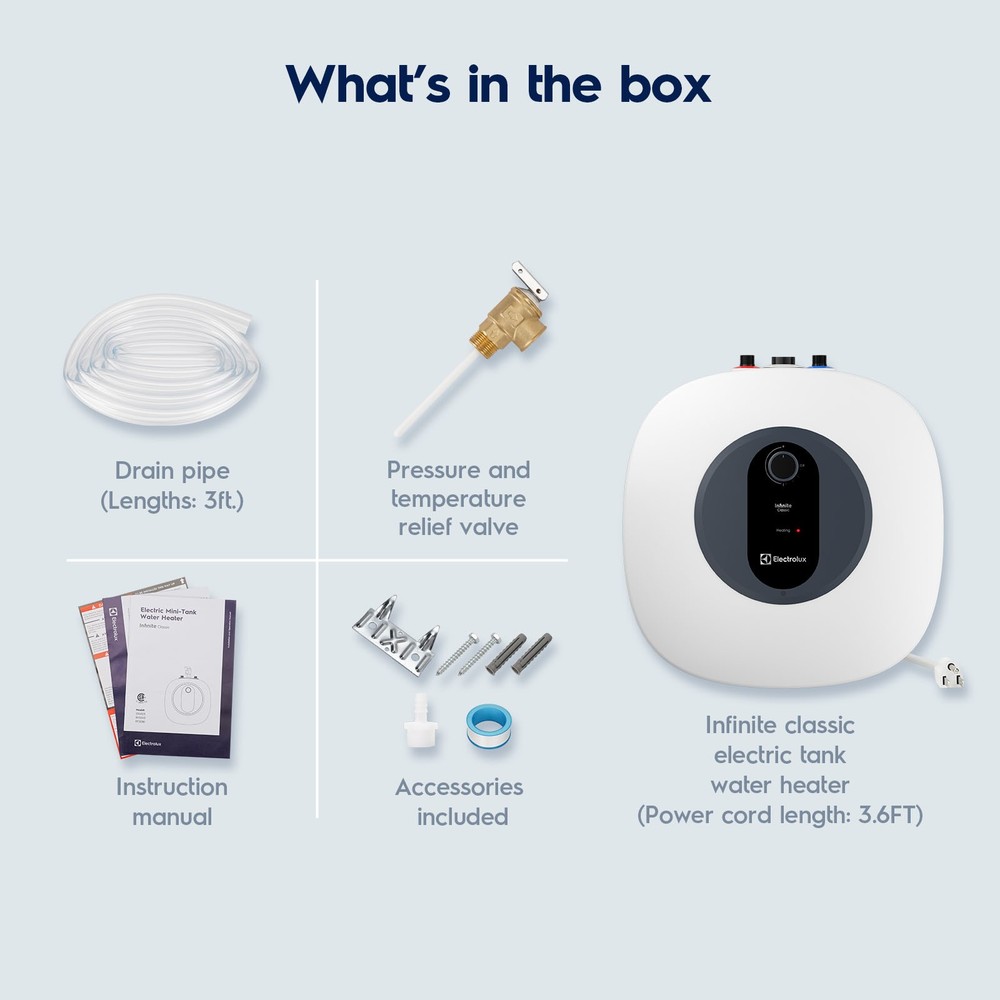 Electrolux 8.0 Gal Electric Mini Tank Water Heater Instant Hot Bolier On-demand