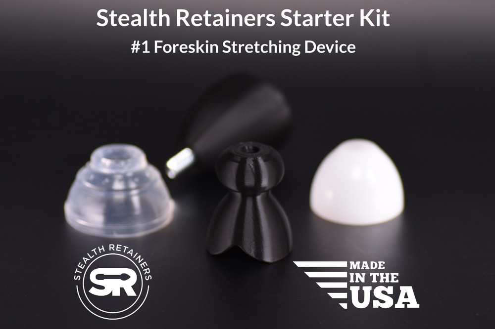 Plastic Foreskin P-tainer Kit & Stretcher - Stealth Retainers Starter Kit