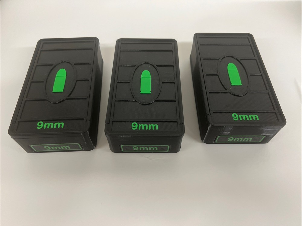 Stackable 9mm  Ammo Box 50rd Capacity (3 Pack)