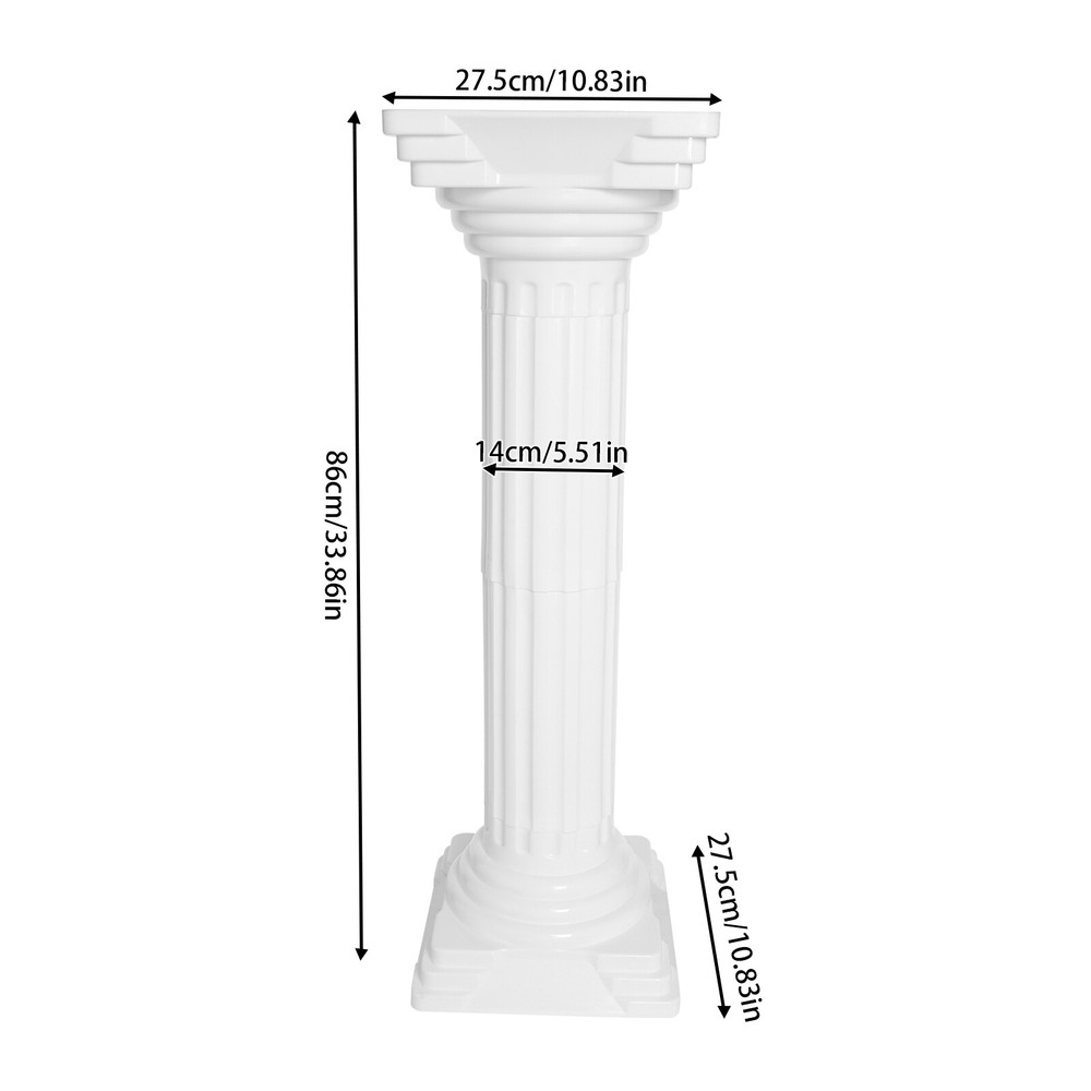 4pcs Roman Column For Wedding Landscaping Pillar Event Decorative Columnar White
