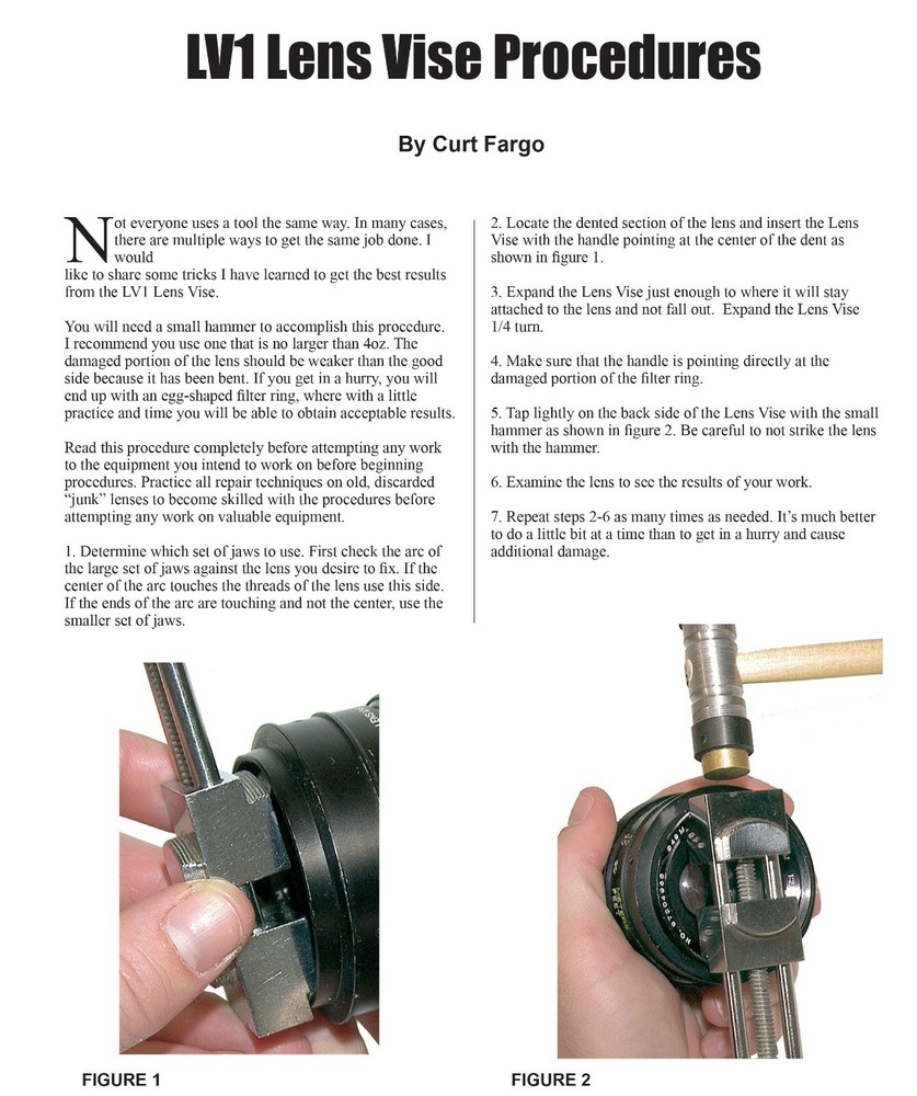 Lens Filter Ring Vise