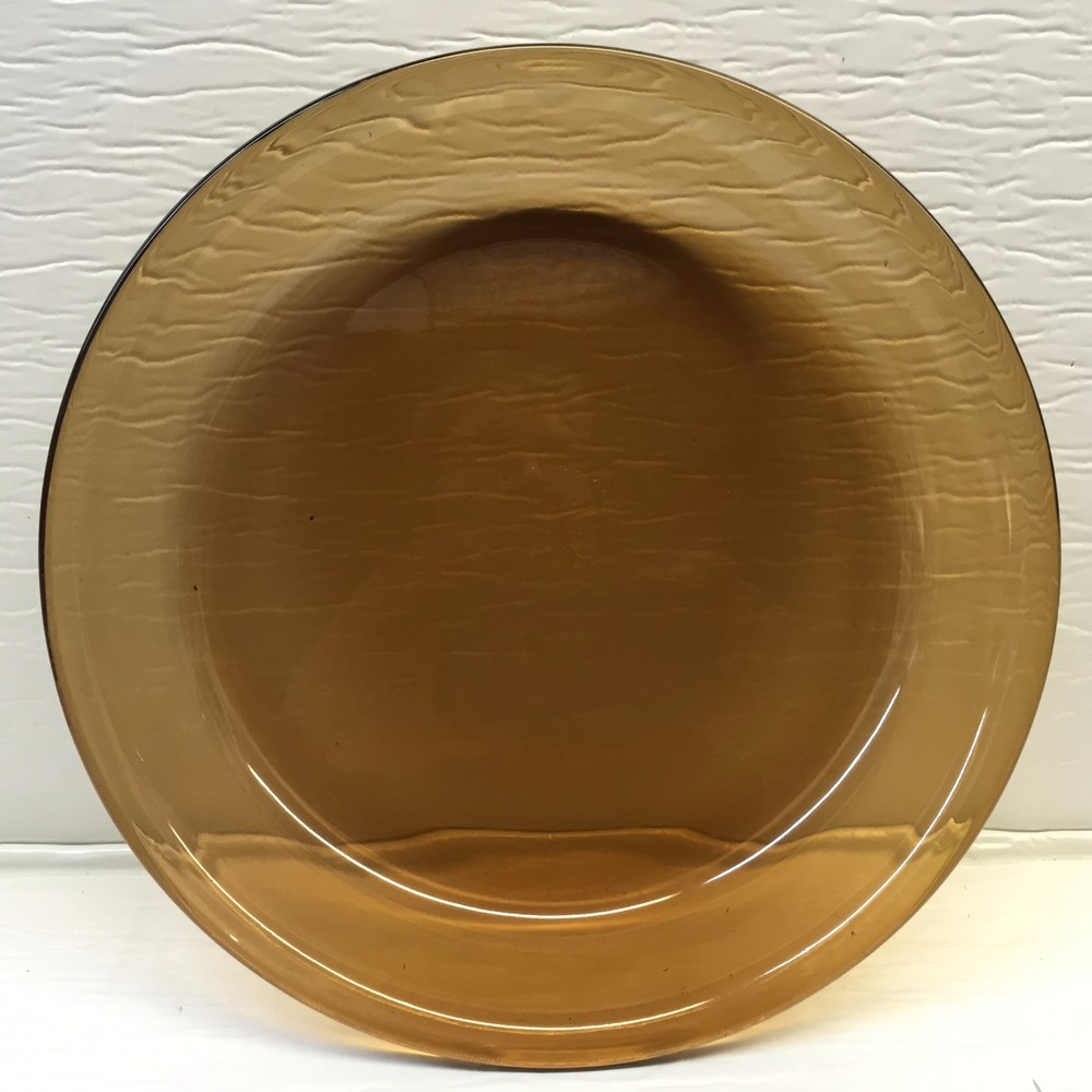 2 Anchor Hocking Amber Glass 9" Pie Pan #460