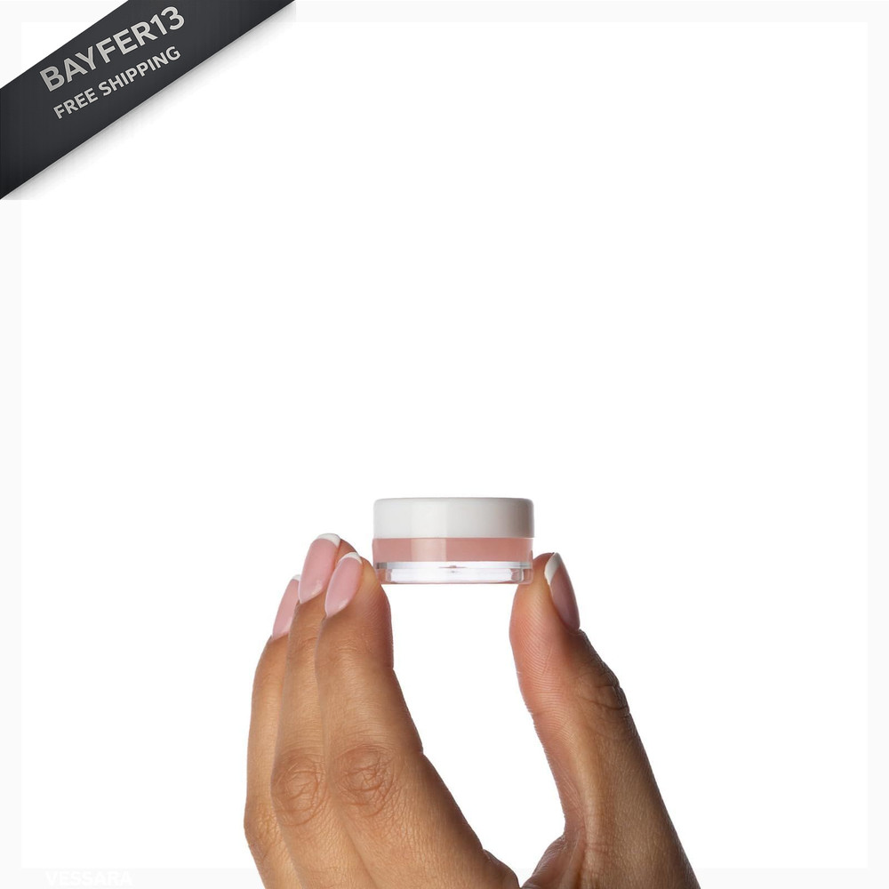 Vessara Mini Makeup Containers, Depotting Empty White