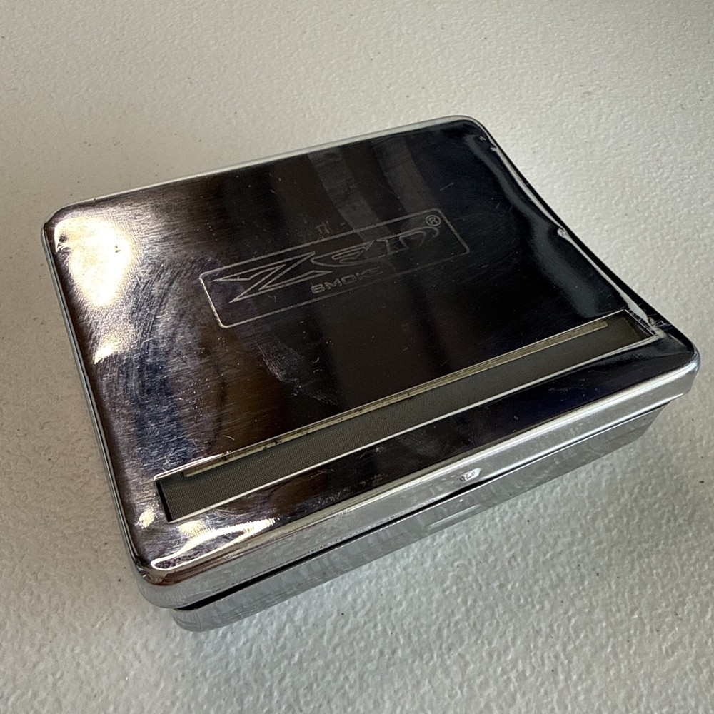 Silver Automatic Rolling Machine Tin Box Metal Roller Cigarette Tobacco Roll