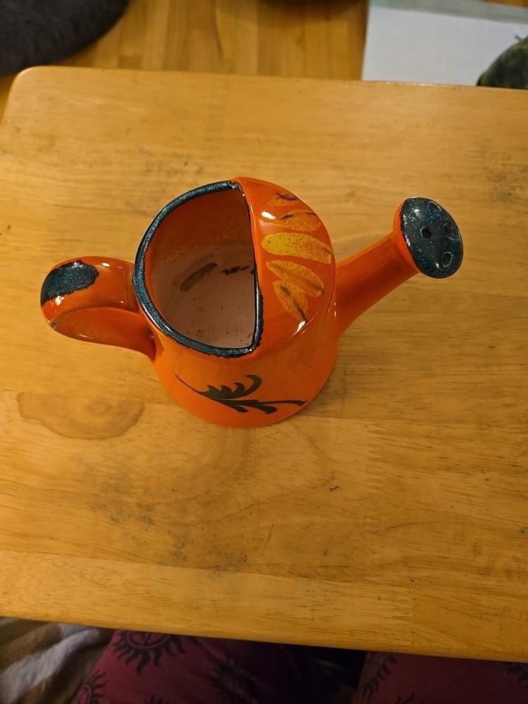 Ceramic Watering Can Small Made in Italy 6" tall