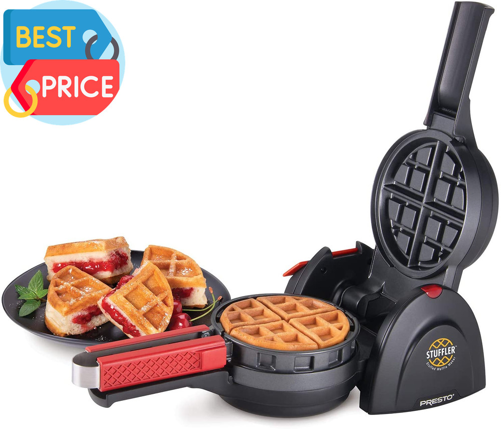 03512 Stuffler Stuffed Waffle Maker, Belgian, Large, Black