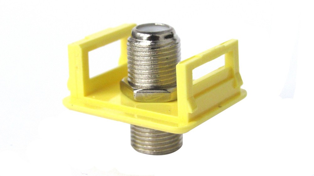 Ethernet coax wall plate with Cat6A shielded keystone jack(5 per order)