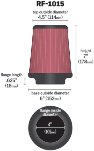 High-Flow Original Lifetime Universal Clamp-On Air Filter: High Performance,