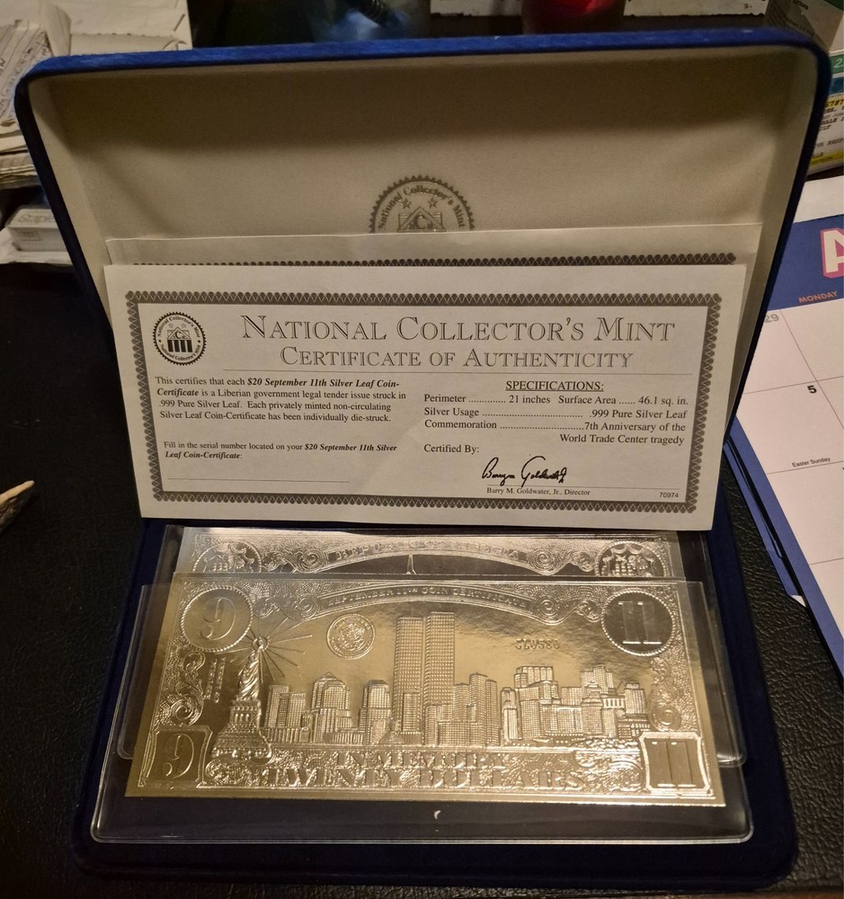 20 Dollar September 11th Silver Lel.