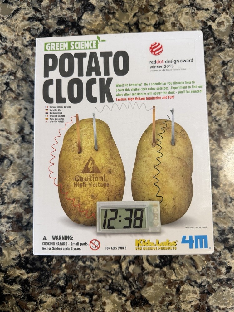 Green Science Potato Clock - Experiment Battery Home/School Science Kit Project