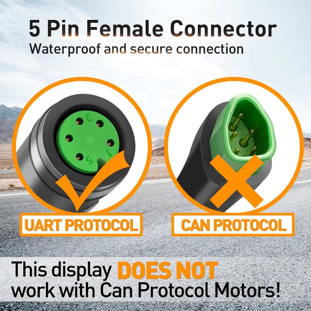 Ebike Bafang 600C Display UART Protocol With Bluetooth for Bafang BBS0102 BBSHD