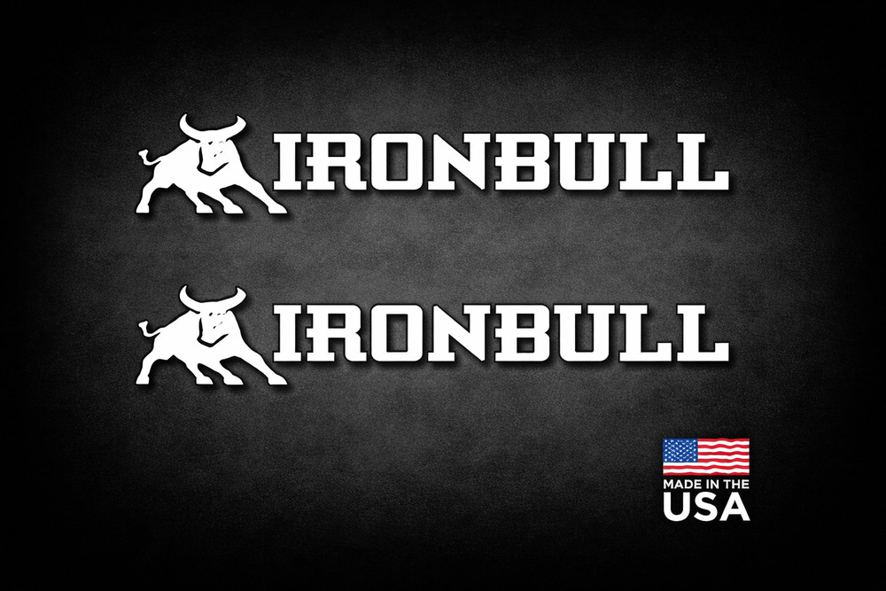 (2) Ironbull Iron Bull Trailers Replacement Stickers 18"-36"