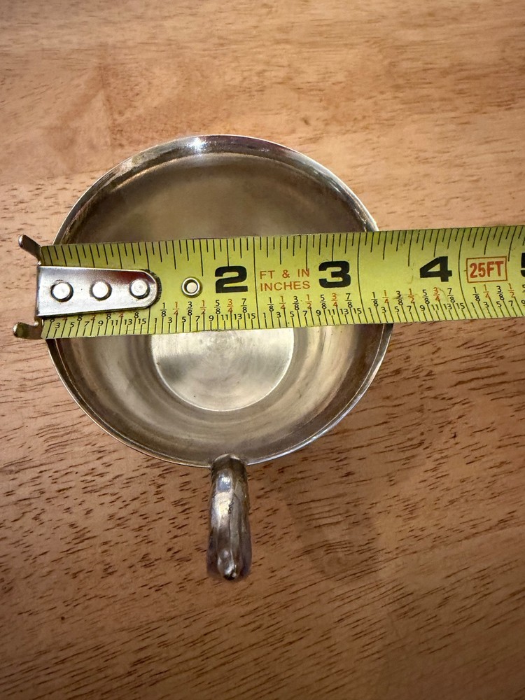 Vintage Towle/ISC Silver Plated Coffee Cup - Silver with handle
