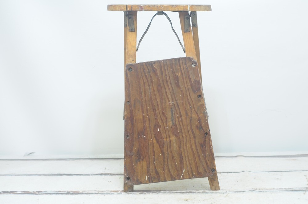 Vintage . Wood Ladder Stool Crakerjac Crackerjack Stool Step Ladder