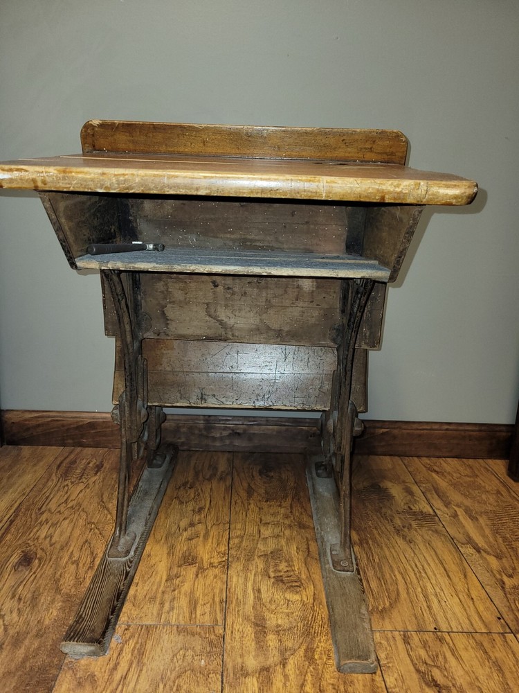 Antique 1970s School Desk